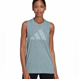 Adidas Women's Heathered Blue Tank Top